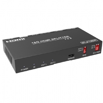 1x2 4K60 HDMI Splitter (4K to 2K/Audio Breakout)