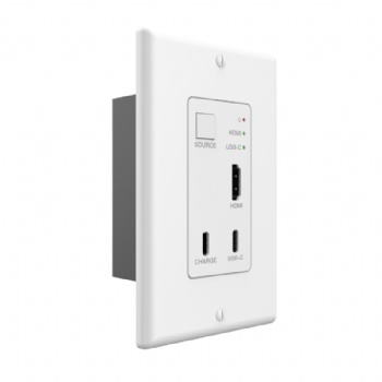 4K60 CAT Wall Plate (50m/USB-C/HDMI/US-1GANG)